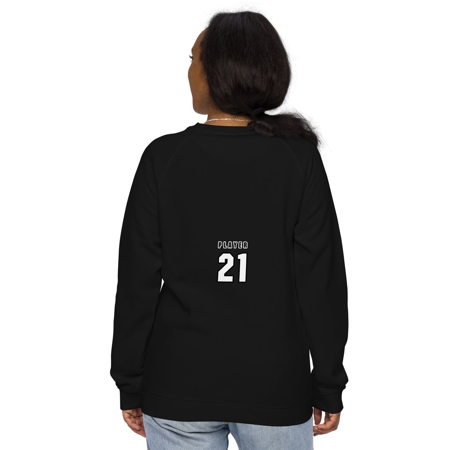 Unisex organic raglan sweatshirt
