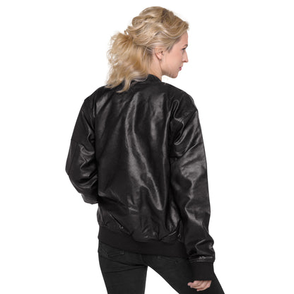 Leather Bomber Jacket Embroidery