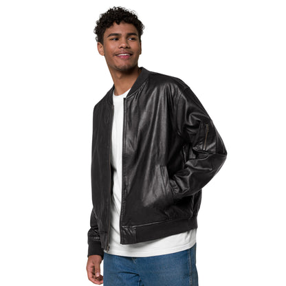 Leather Bomber Jacket Embroidery