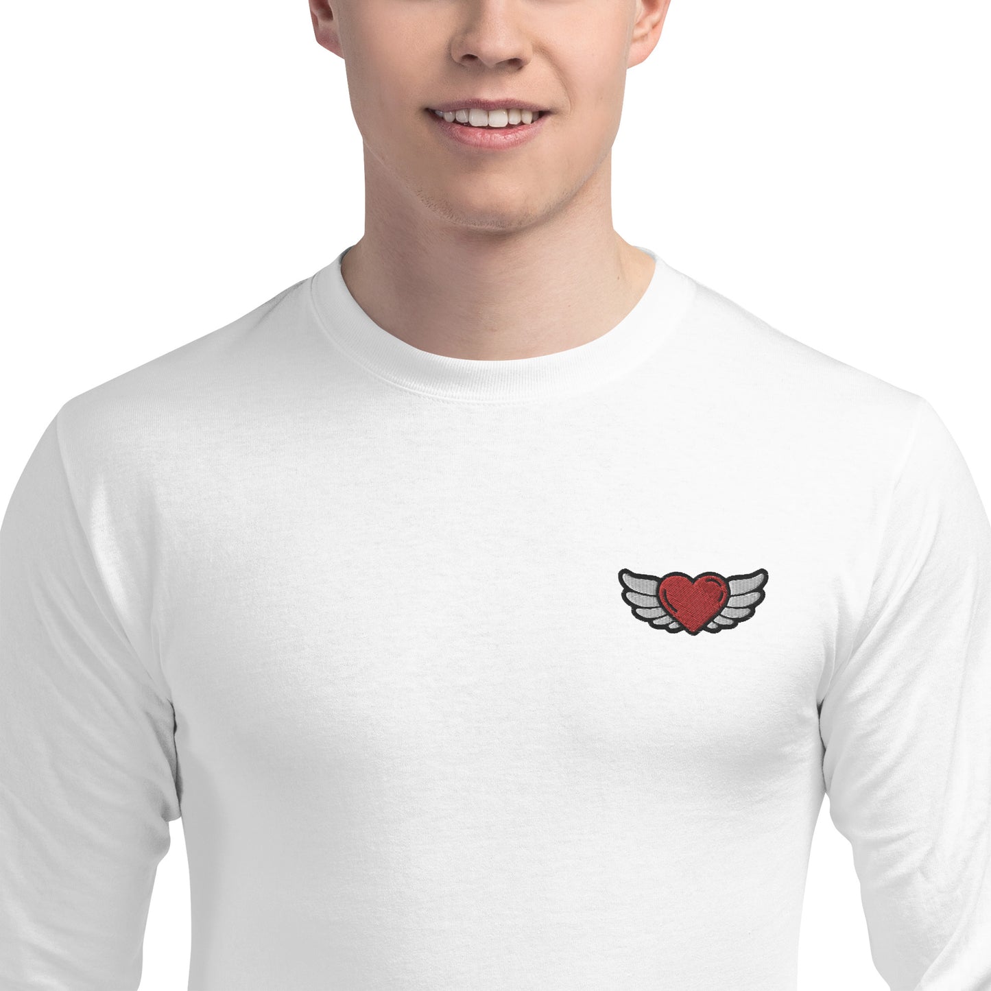 Men's Champion Long Sleeve Shirt Embroidery