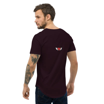 Men's Curved Hem T-Shirt Embroidery