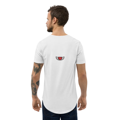 Men's Curved Hem T-Shirt Embroidery