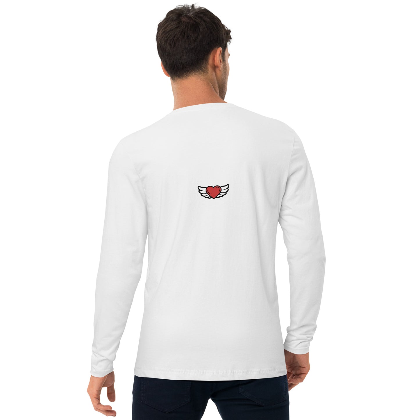 Long Sleeve Fitted Crew Embroidery