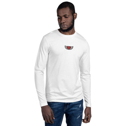 Long Sleeve Fitted Crew Embroidery