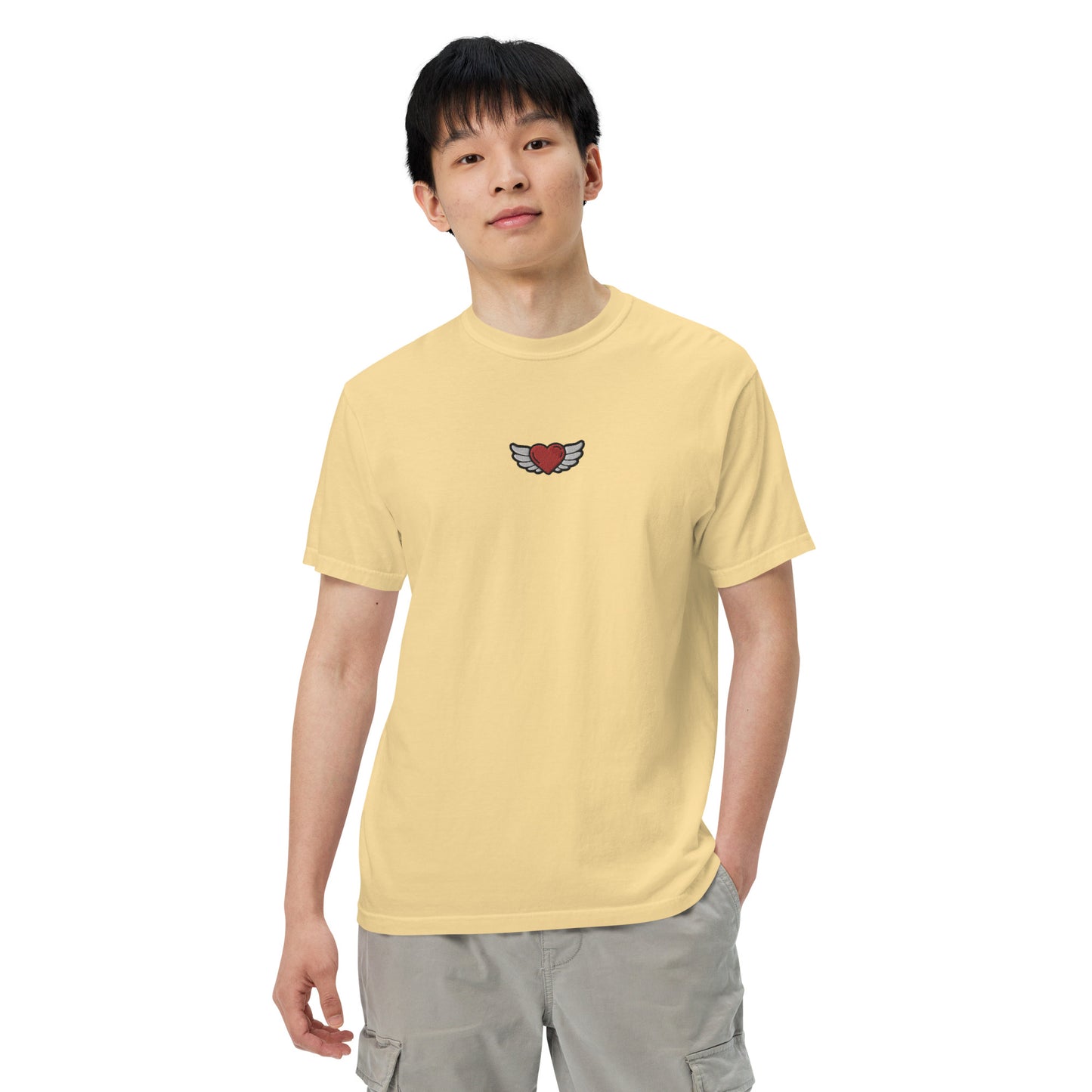 Men’s garment-dyed heavyweight t-shirt Embroidery