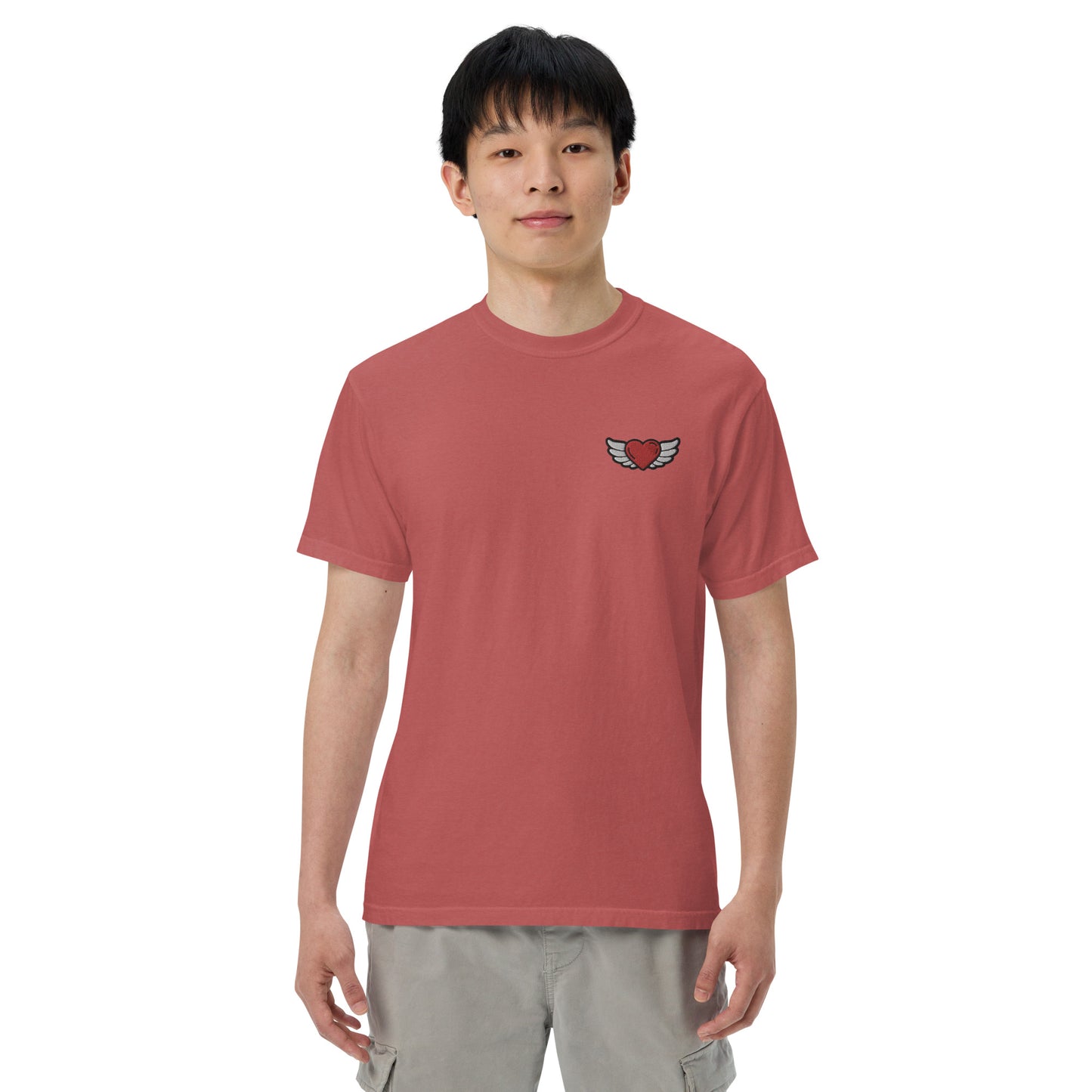 Men’s garment-dyed heavyweight t-shirt Embroidery