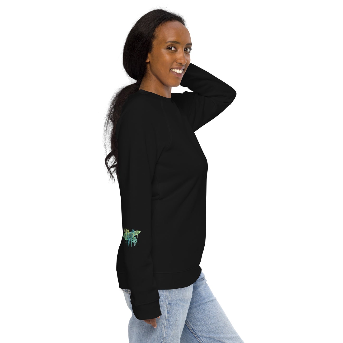 Unisex organic raglan sweatshirt