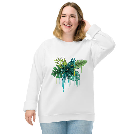 Unisex organic raglan sweatshirt