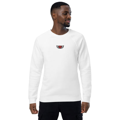 Unisex organic raglan sweatshirt Embroidery