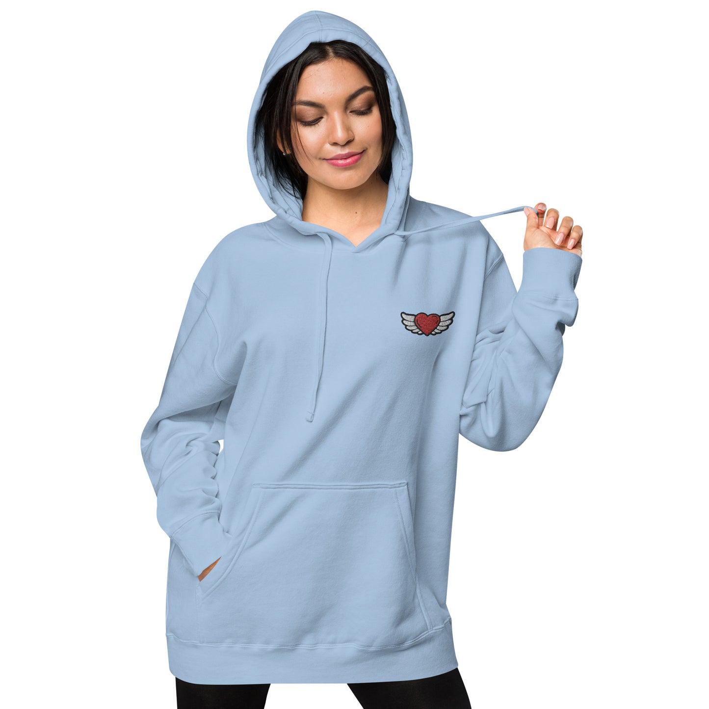 Unisex pigment-dyed hoodie Embroidery