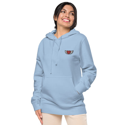 Unisex pigment-dyed hoodie Embroidery