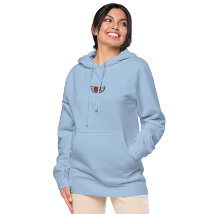 Unisex pigment-dyed hoodie Embroidery