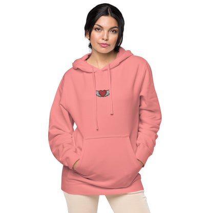 Unisex pigment-dyed hoodie Embroidery