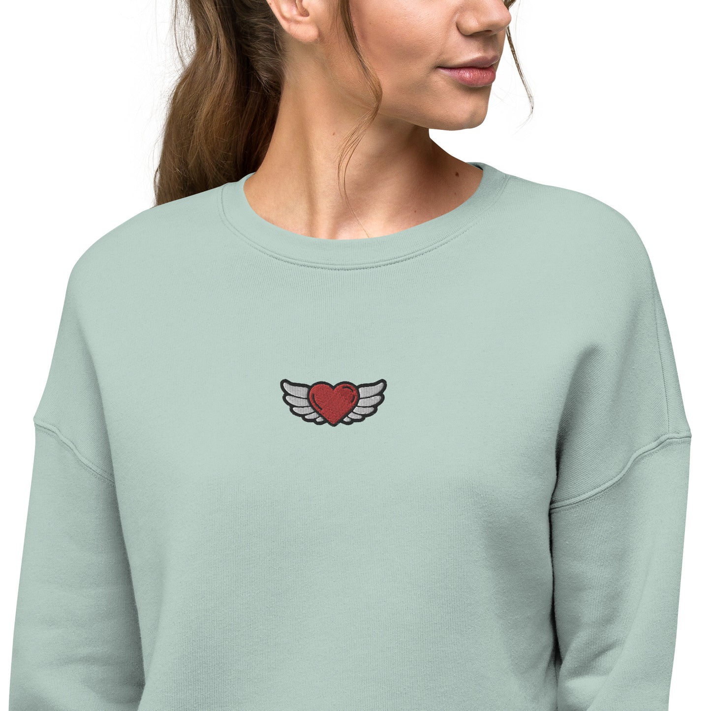 Crop Sweatshirt Embroidery