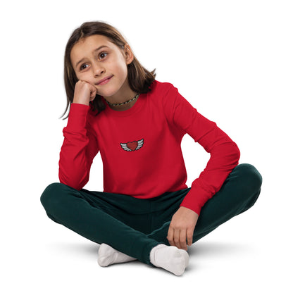 Youth long sleeve tee-Center chest Embridery