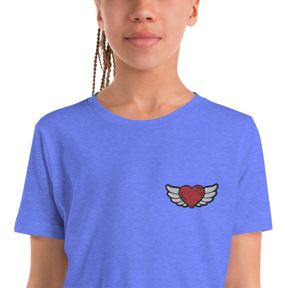 Youth Short Sleeve T-Shirt - Embroidery Front left