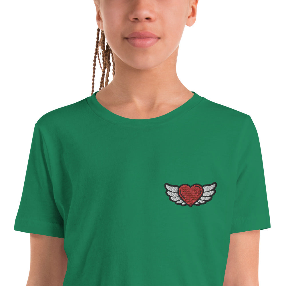 Youth Short Sleeve T-Shirt - Embroidery Front left