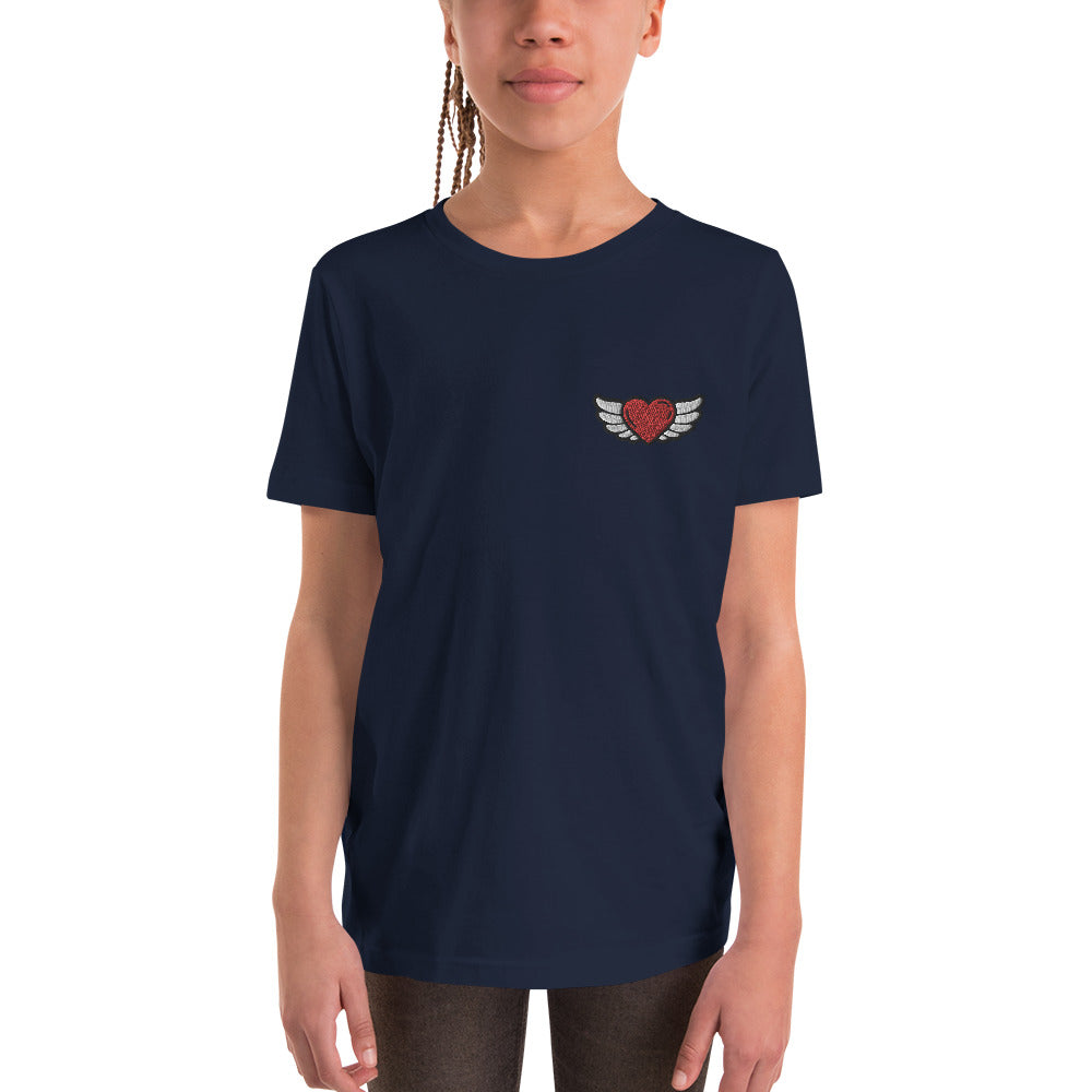 Youth Short Sleeve T-Shirt - Embroidery Front left