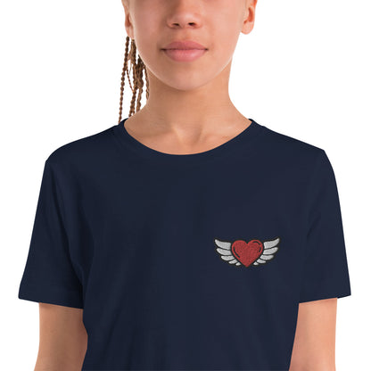 Youth Short Sleeve T-Shirt - Embroidery Front left