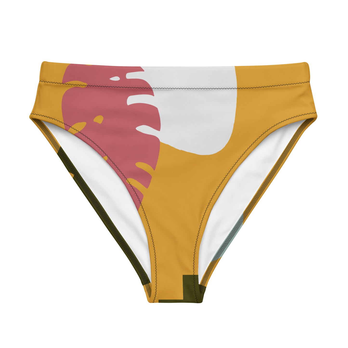 Recycled high-waisted bikini bottom