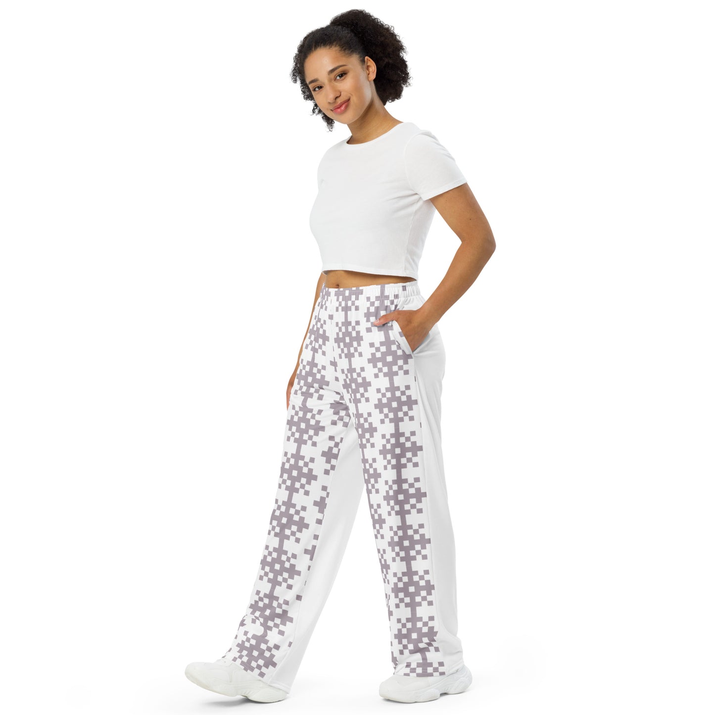 All-over print unisex wide-leg pants