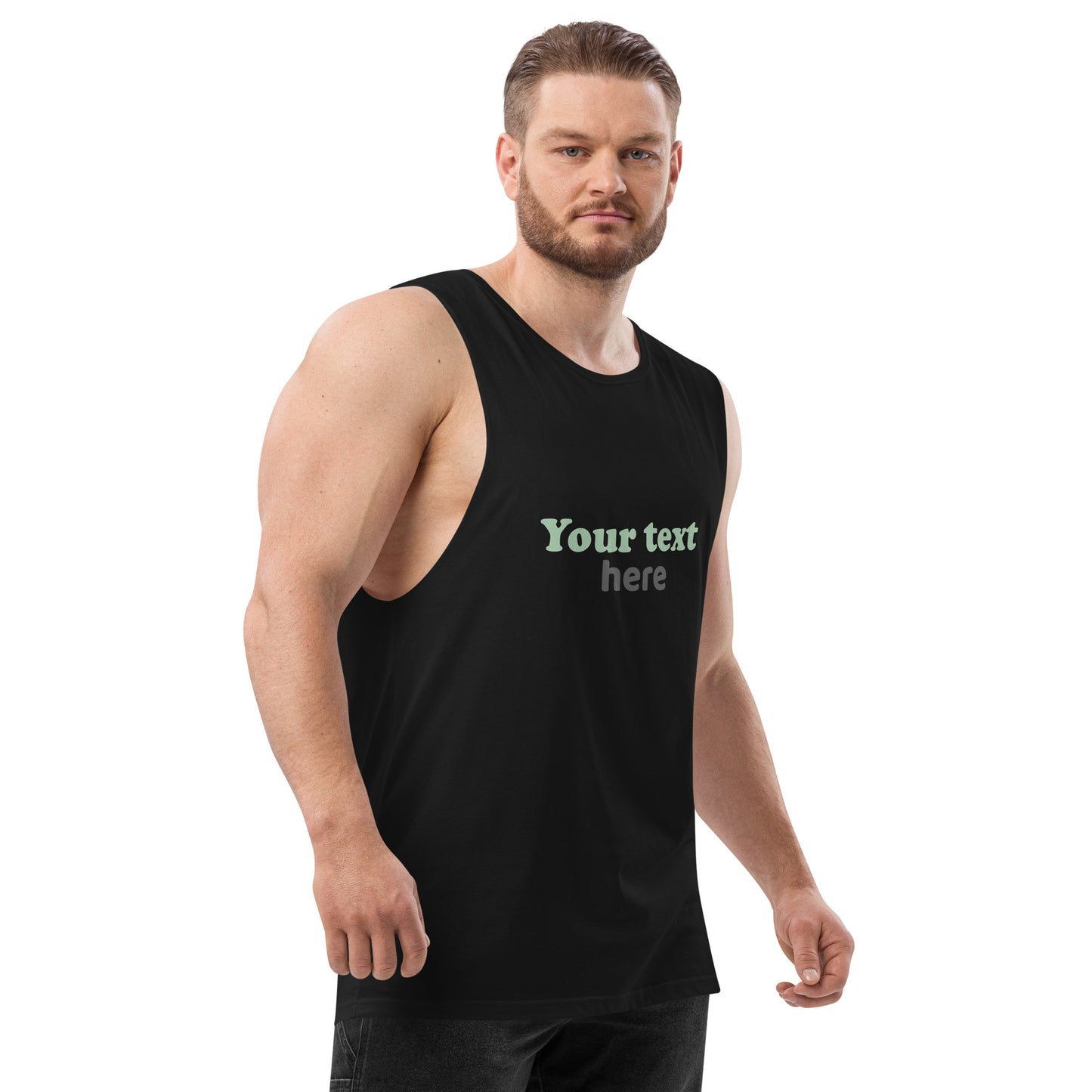 Men’s drop arm tank top