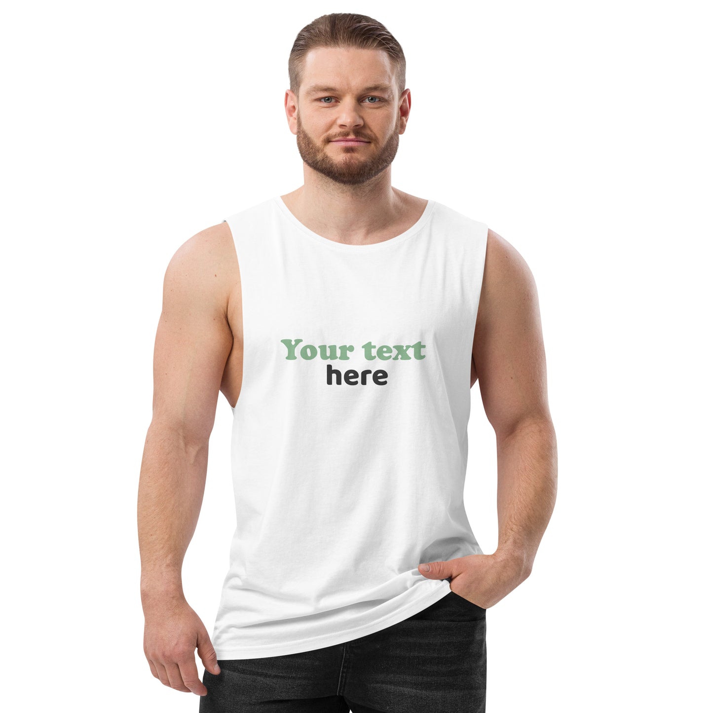 Men’s drop arm tank top