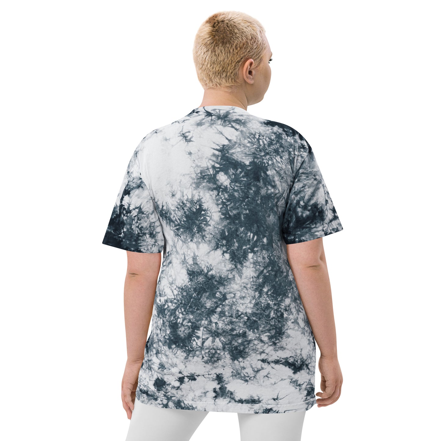 Oversized tie-dye t-shirt(Embroidery)