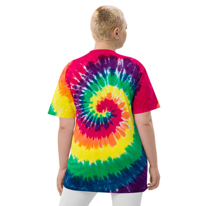 Oversized tie-dye t-shirt(Embroidery)