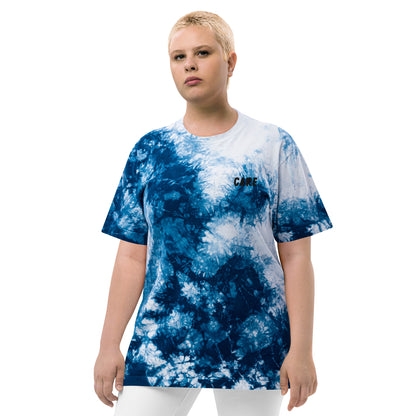 Oversized tie-dye t-shirt(Embroidery)