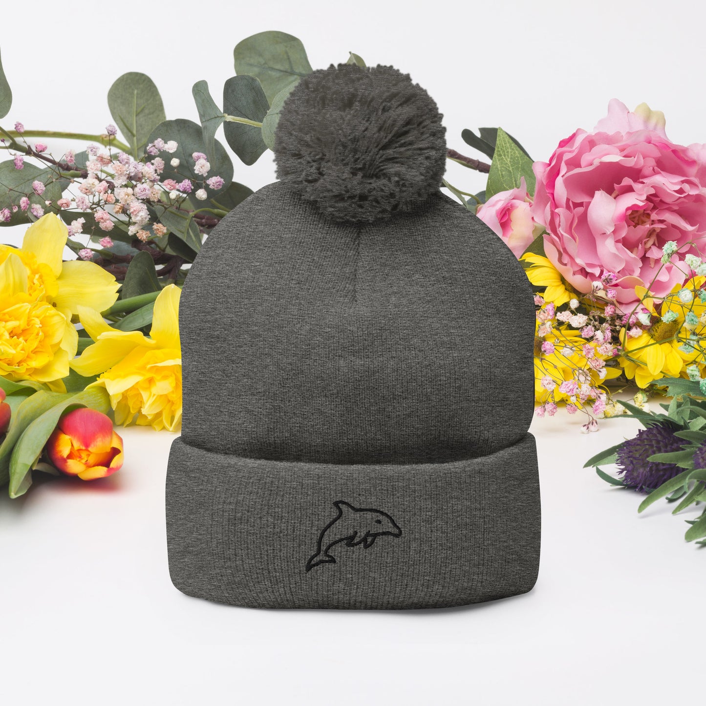 Pom-Pom Beanie (Embroidery)