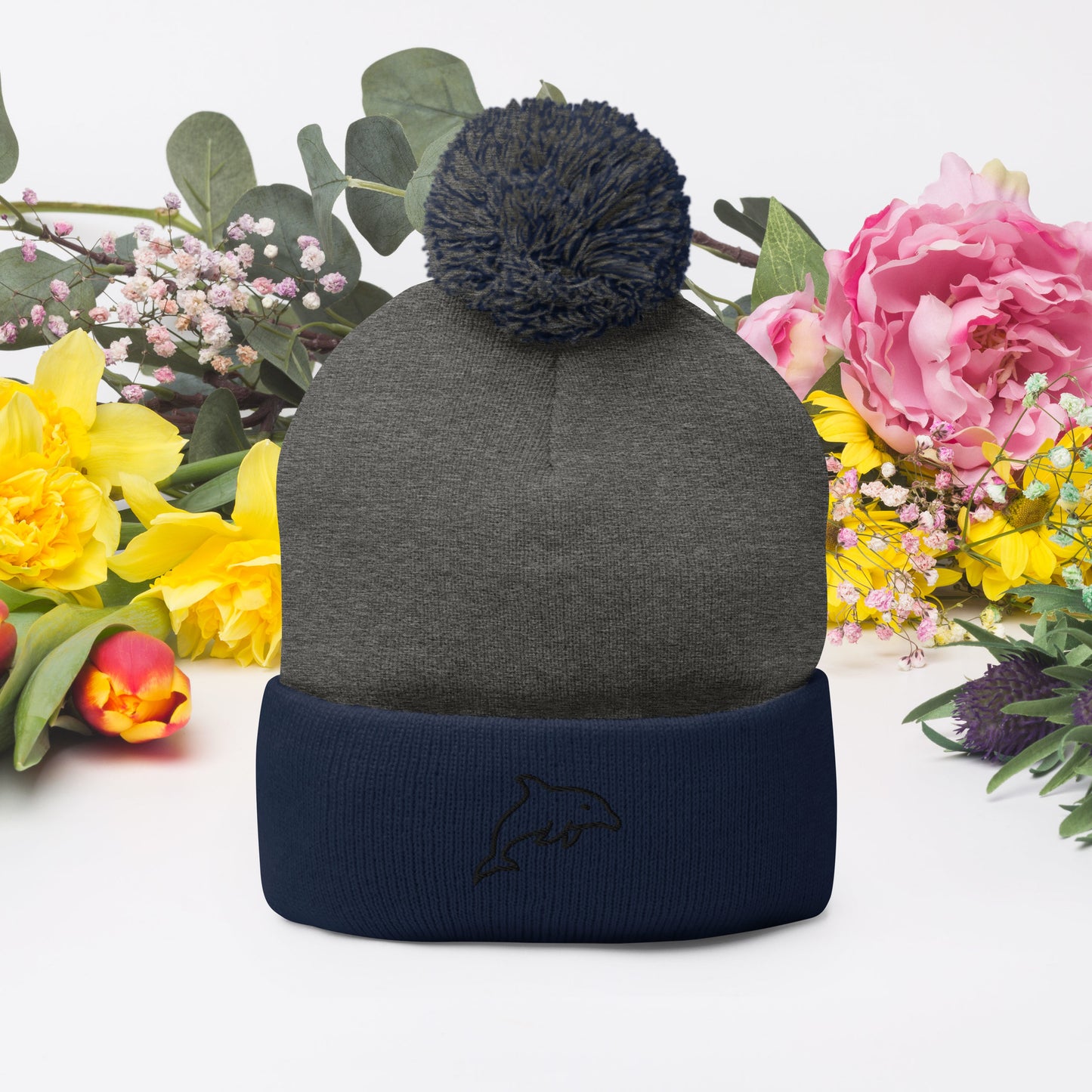 Pom-Pom Beanie (Embroidery)