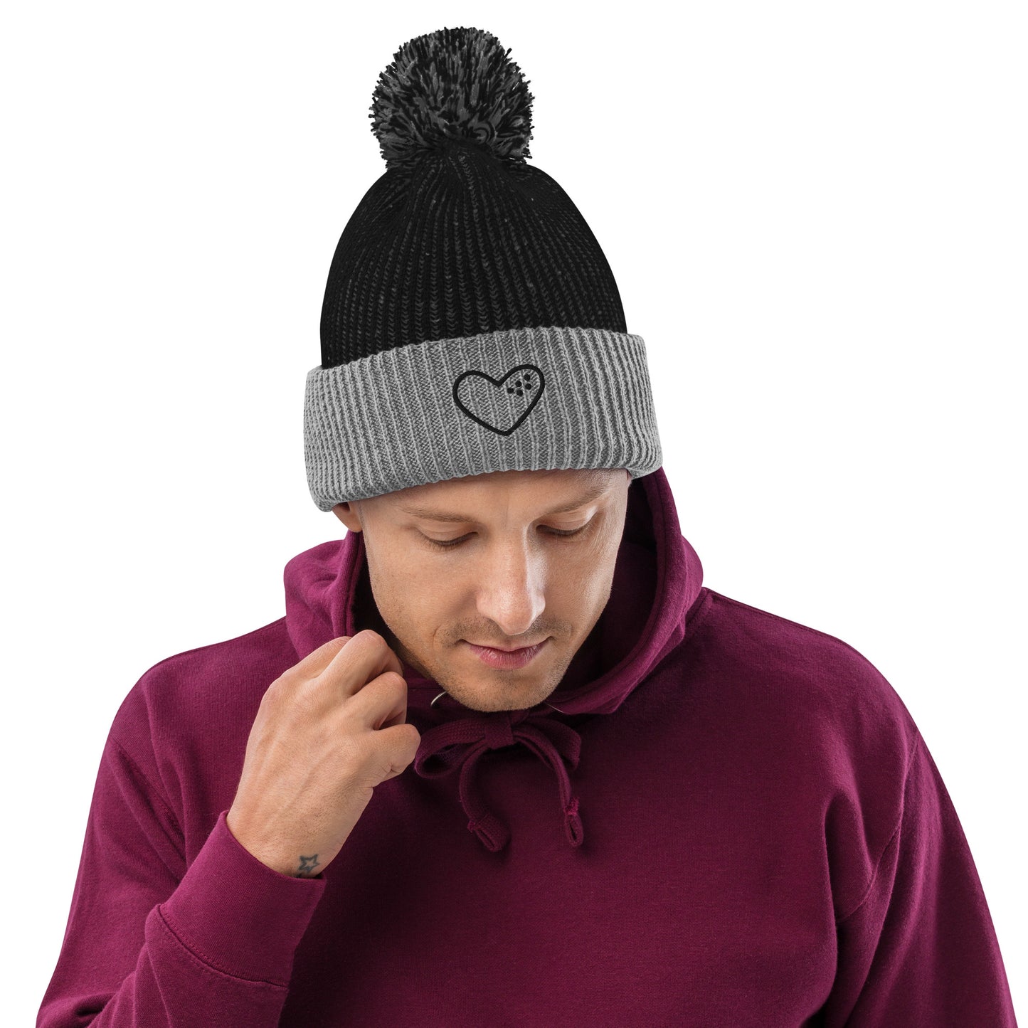 Pom-Pom Beanie (Embroidery)