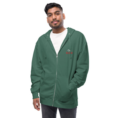 Unisex fleece zip up hoodie (Embroidery)