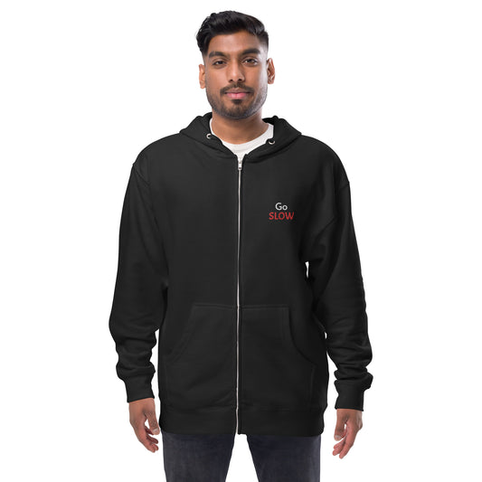 Unisex fleece zip up hoodie (Embroidery)