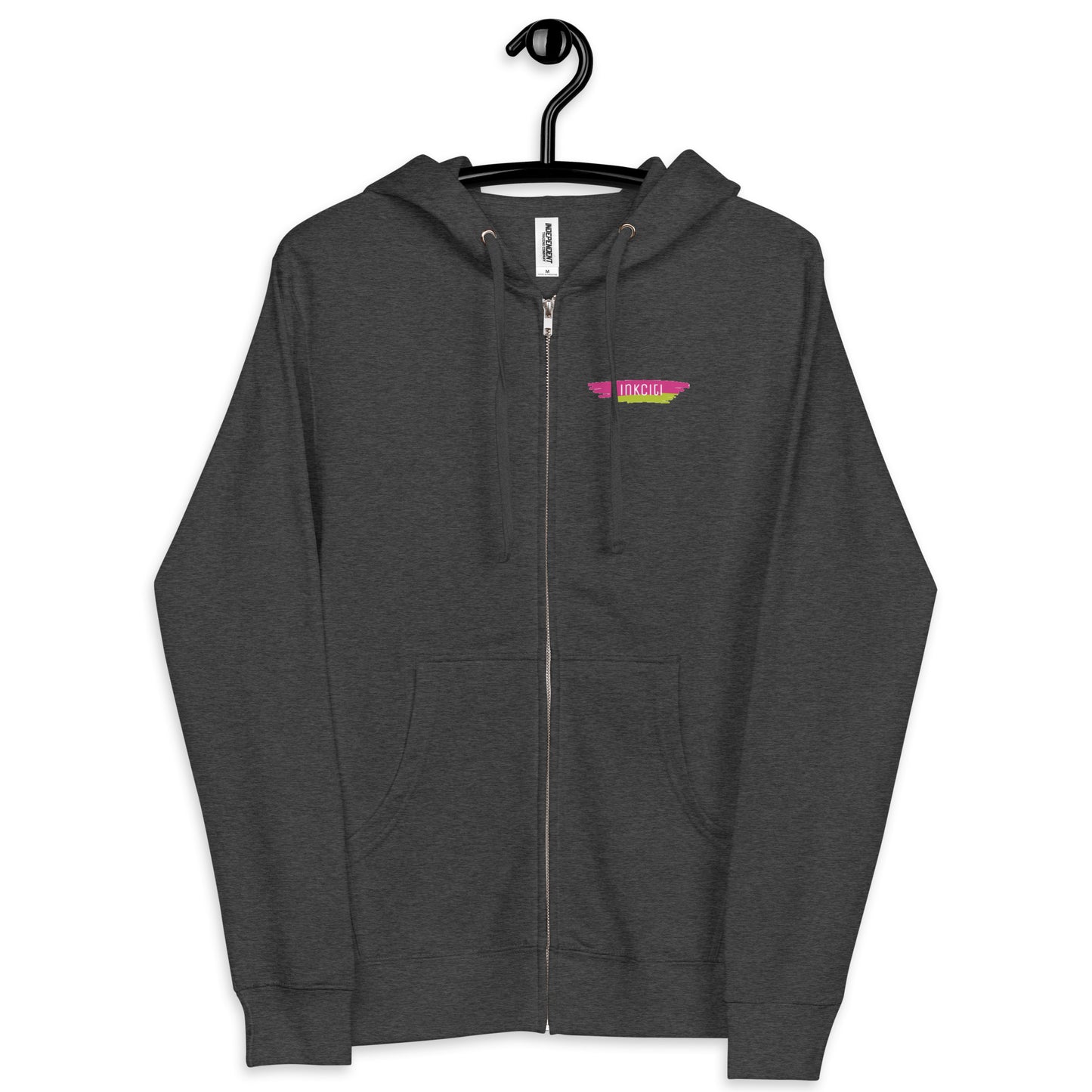 Unisex fleece zip up hoodie