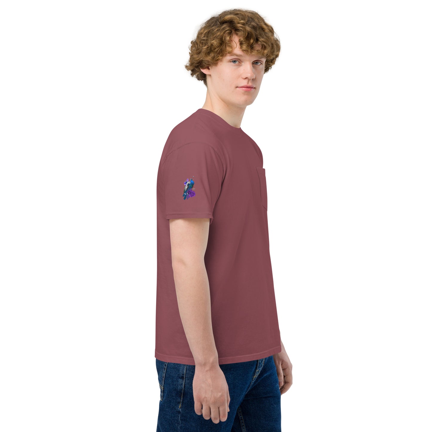 Unisex garment-dyed pocket t-shirt