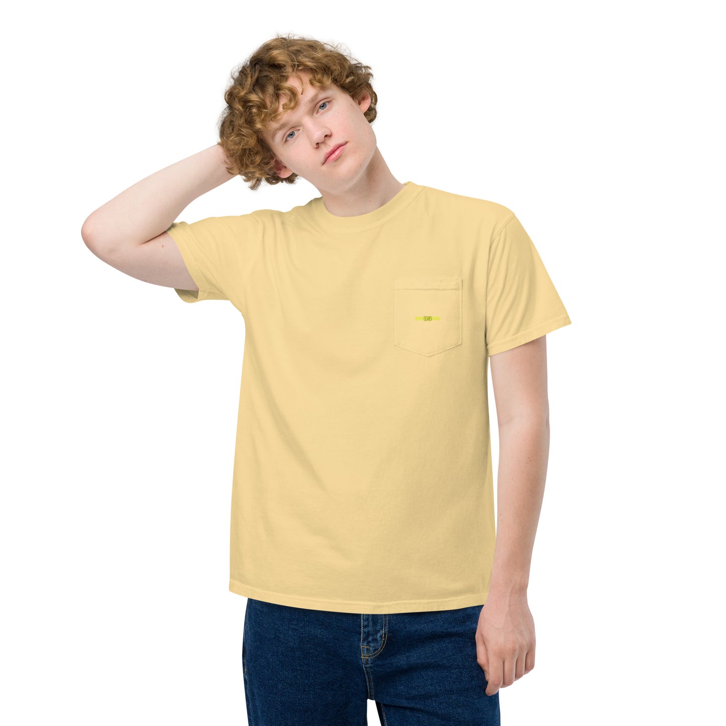 Unisex garment-dyed pocket t-shirt