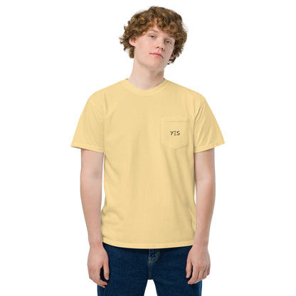 Unisex garment-dyed pocket t-shirt