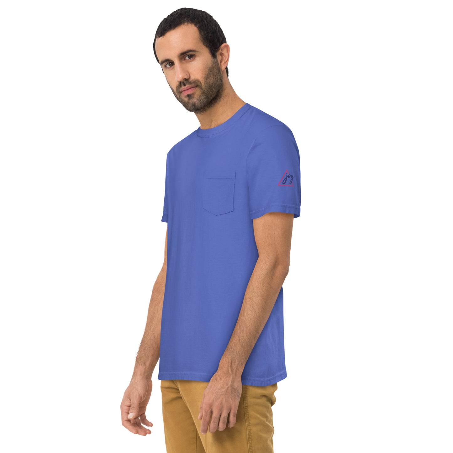 Unisex garment-dyed pocket t-shirt