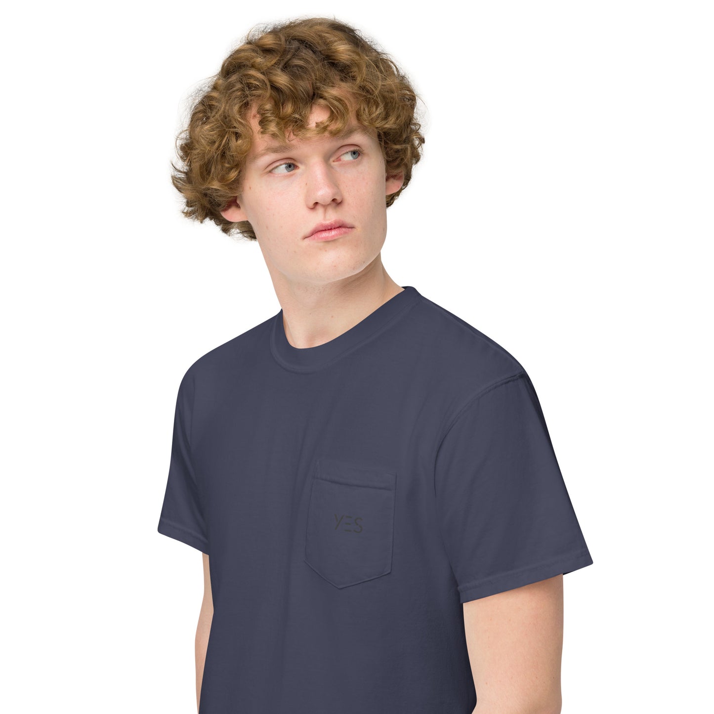 Unisex garment-dyed pocket t-shirt