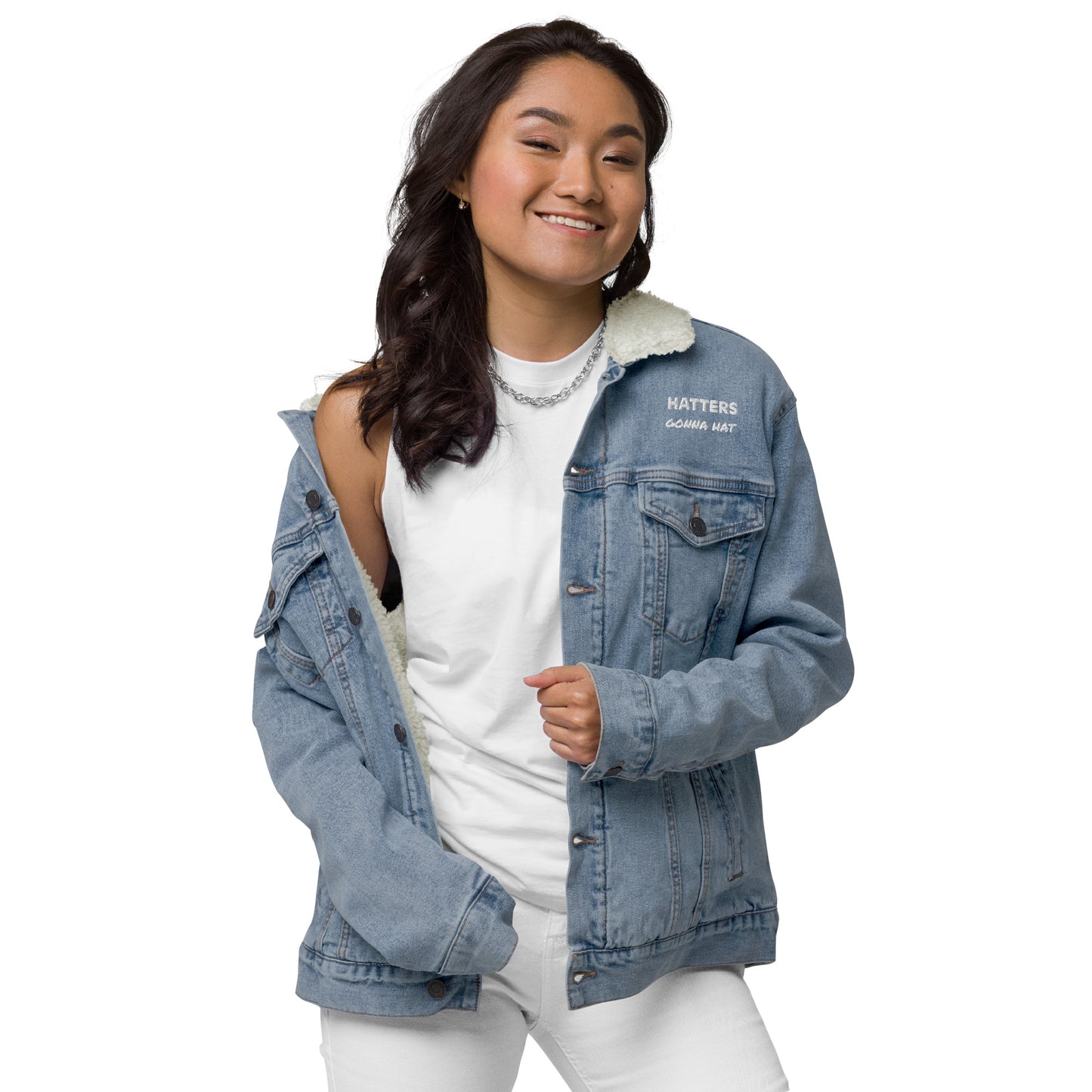 Unisex denim sherpa jacket