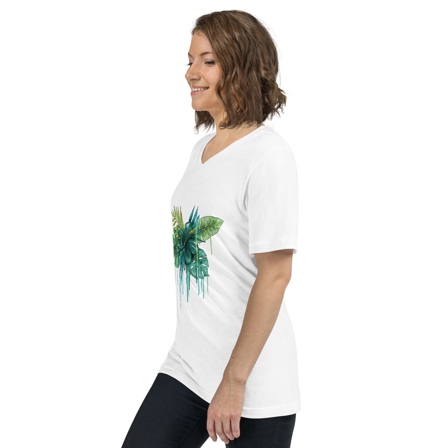 Unisex Short Sleeve V-Neck T-Shirt