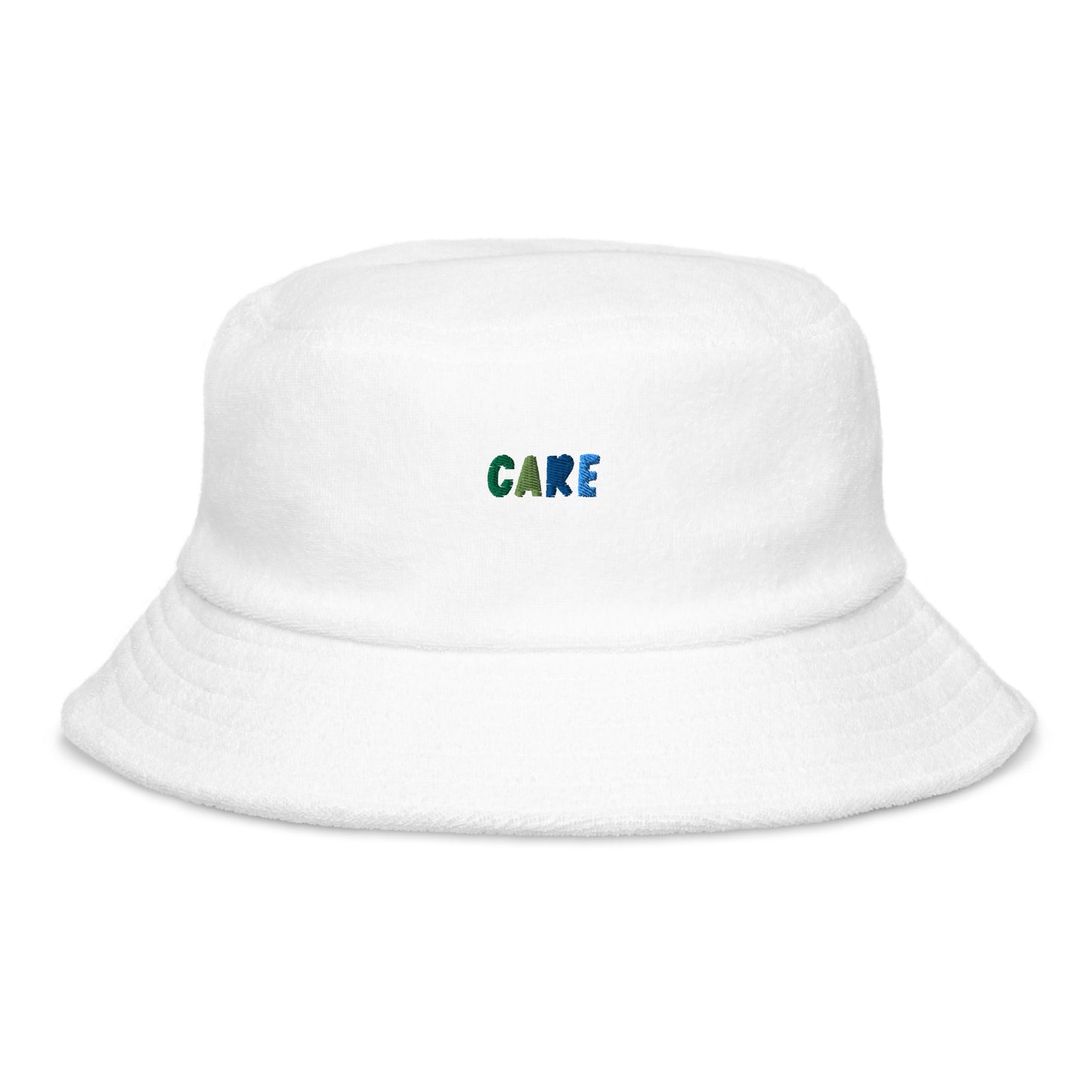 Unstructured terry cloth bucket hat