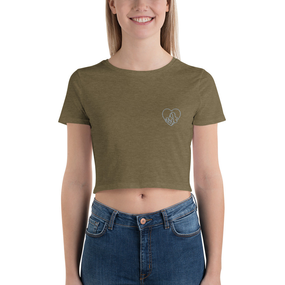 Women’s Crop Tee (Embroidery)