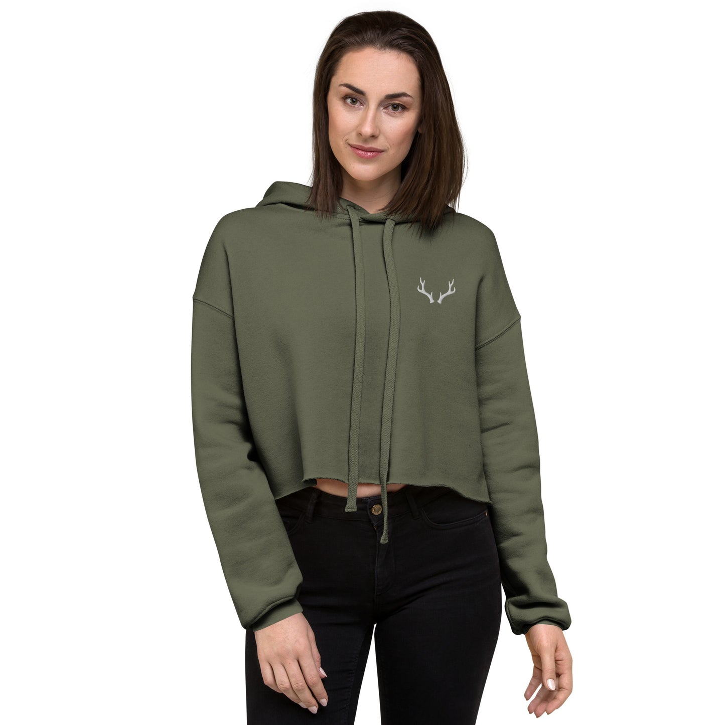 Women's Cropped Hoodie (Embroidery)