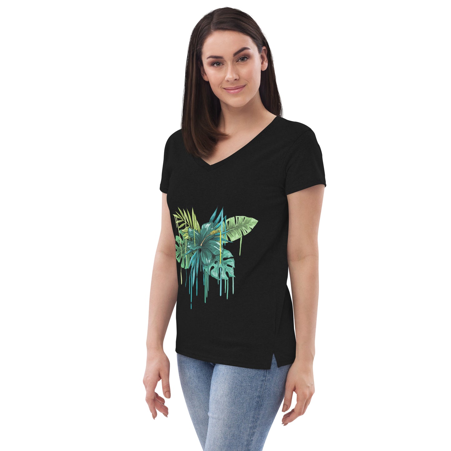 Women’s recycled v-neck t-shirt