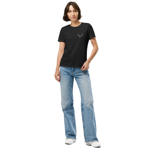 Women’s relaxed tri-blend t-shirt (Embroidery)