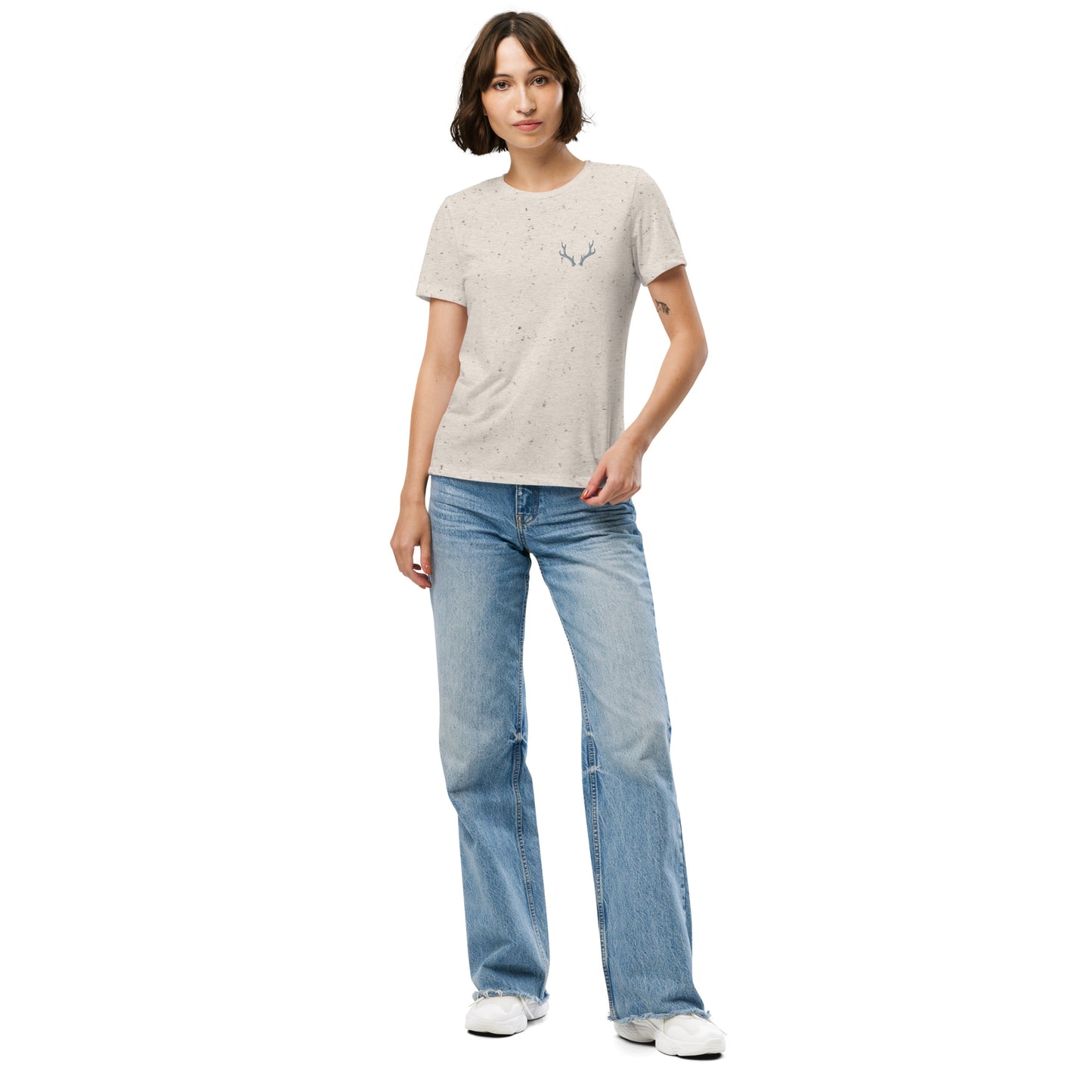 Women’s relaxed tri-blend t-shirt (Embroidery)